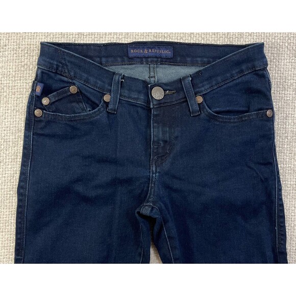 Rock N Republic Jeans Kasandra Bootcut Women's Size 2 S Dark Wash Blue Denim - Picture 2 of 11